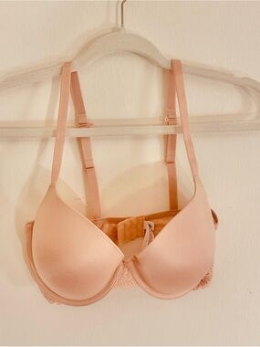 Auden The Daydream Bra 34DD Beige Pink Lace Coquette Fairycore T-Shirt Push Up
